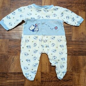 Vintage Baby Snoopy Peanuts Sanrio Y2K 2003 Pajama One Piece 6-9 Months